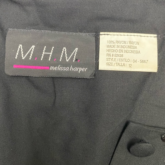 Vintage M.H.M Melissa Harper Women’s Size 12 Button Down Blouse Top Animal Print - Picture 4 of 16